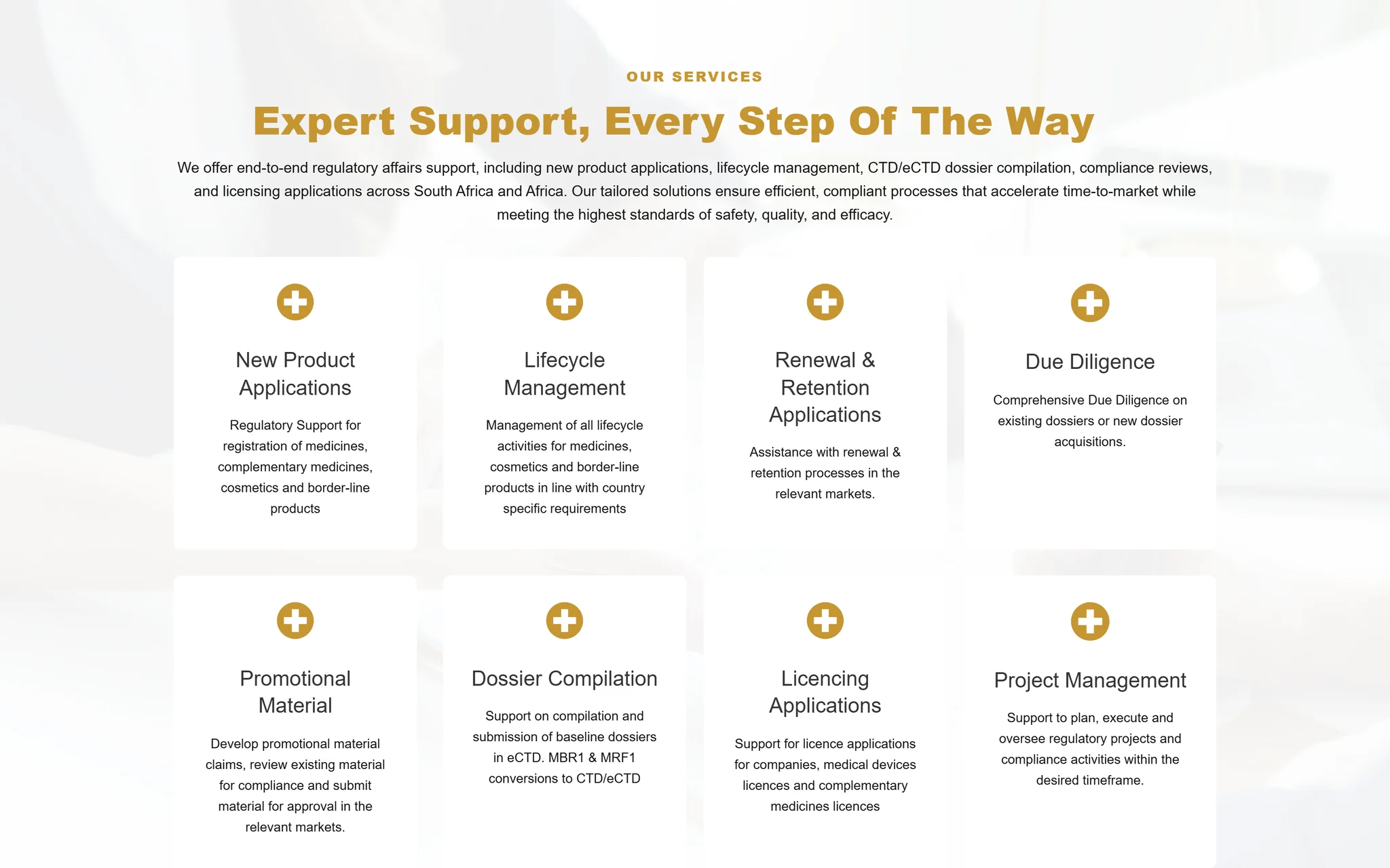 Live regulatory-services grid and consulting specialties