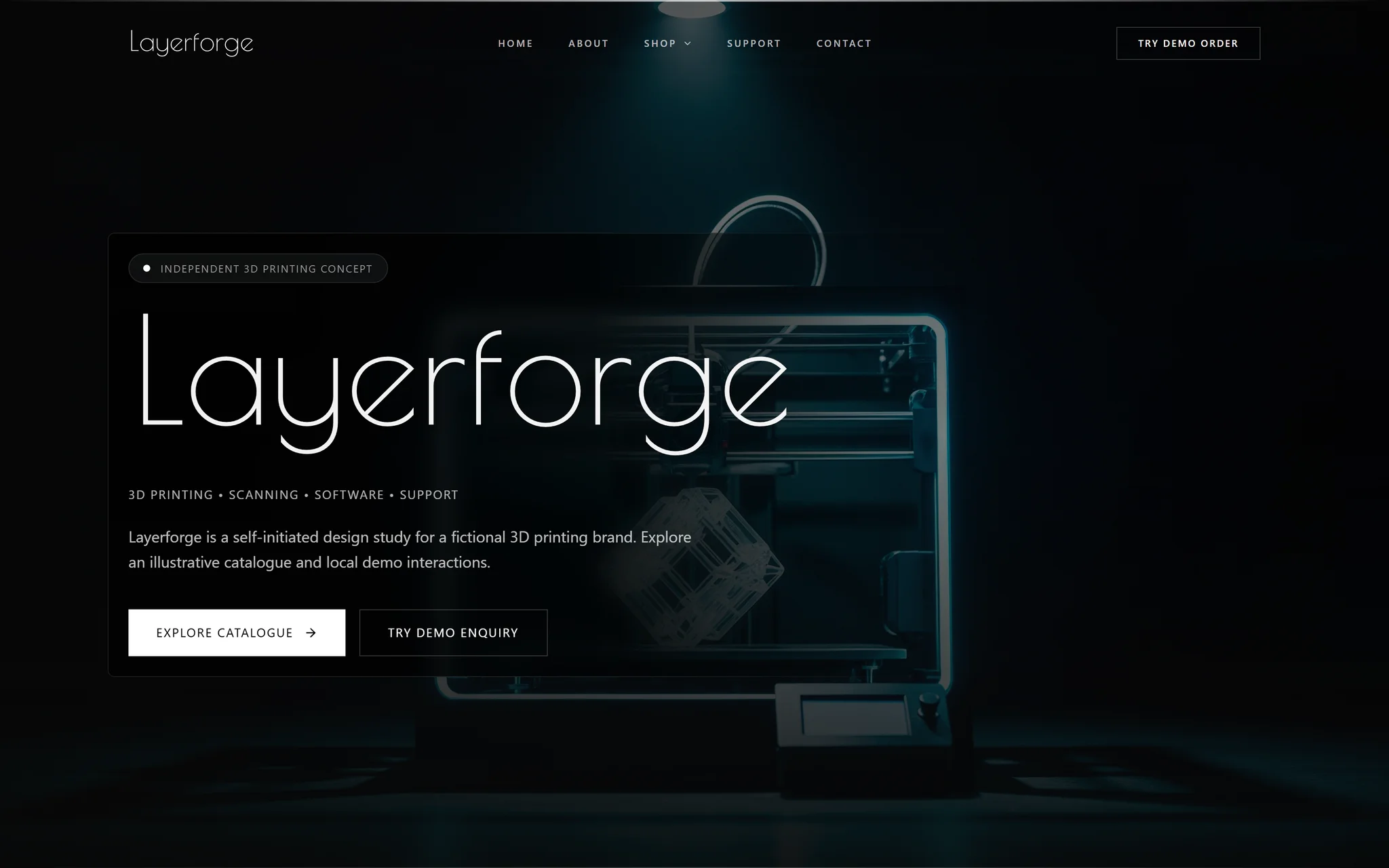 Layerforge — Concept project interface